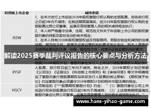 解读2025赛季裁判评议报告的核心要点与分析方法